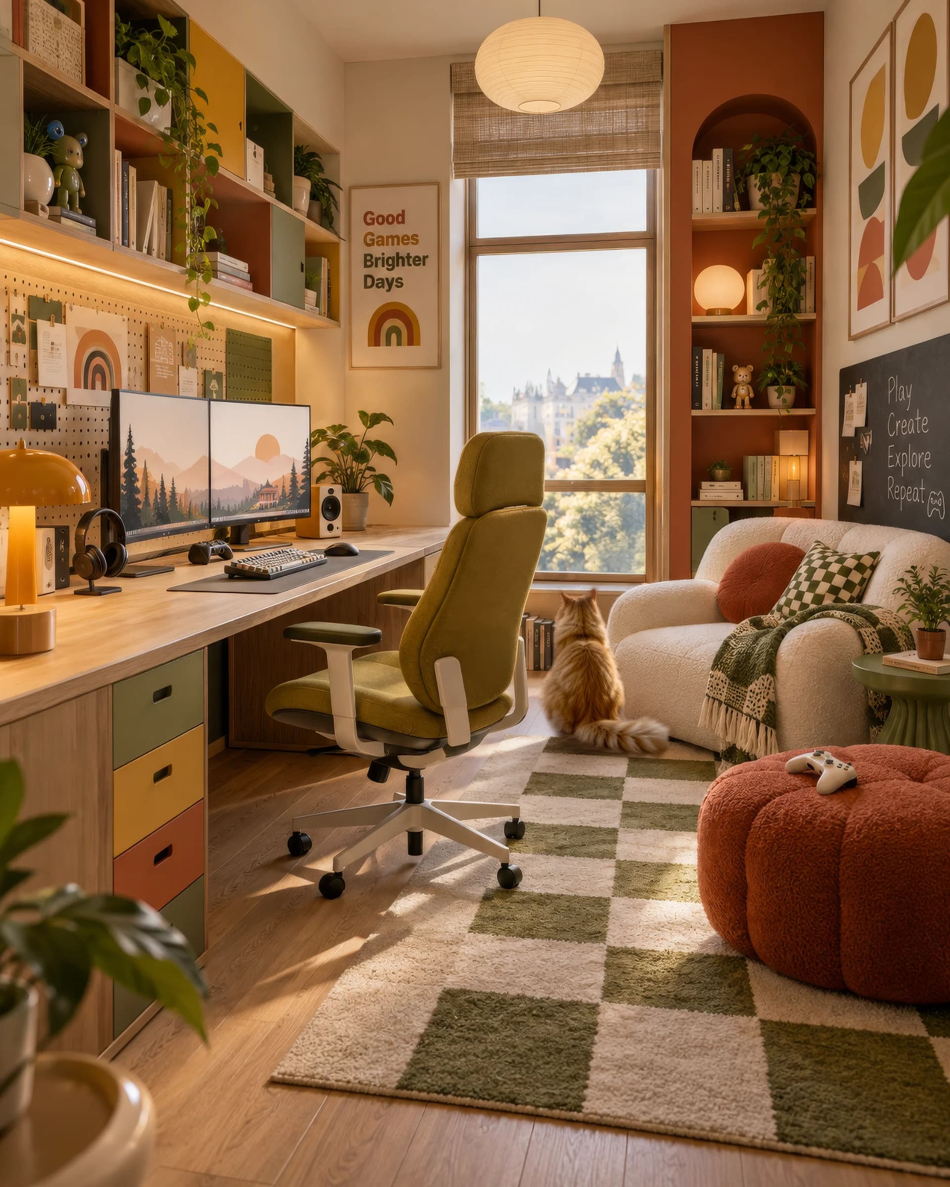 Cozy Gaming Room | Elevated Elementary PC Room — Pracovňa