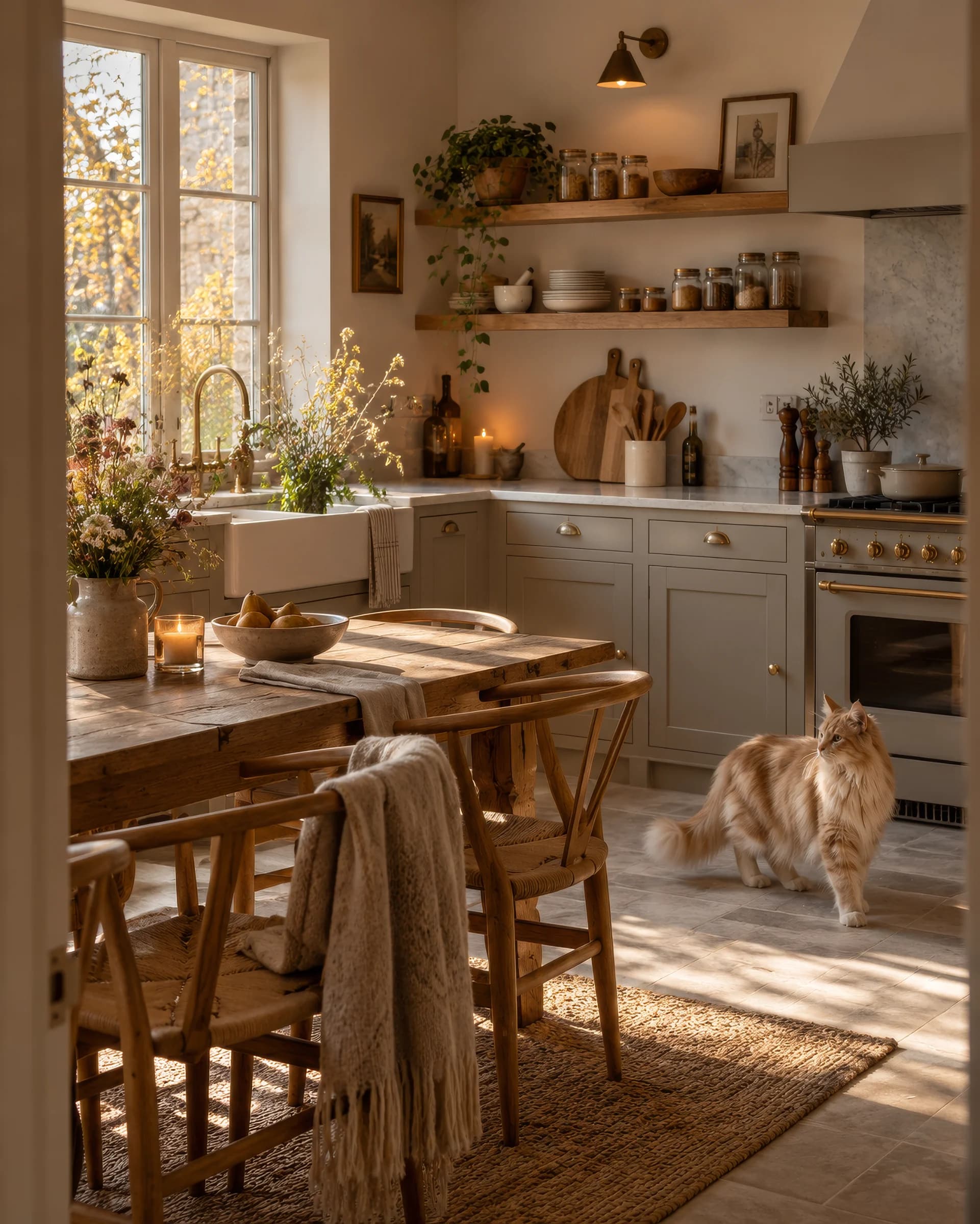 Jesenná kuchyňa v prírodných tónoch | Farmhouse kitchen — Kuchyňa